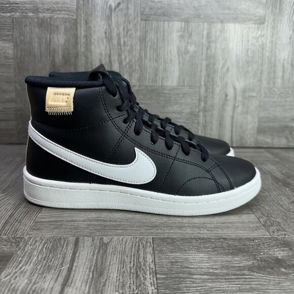 Nike Court Royale 2 Women's size 5.5 Black White Leather Shoes CT1725-001 - Picture 1 of 9